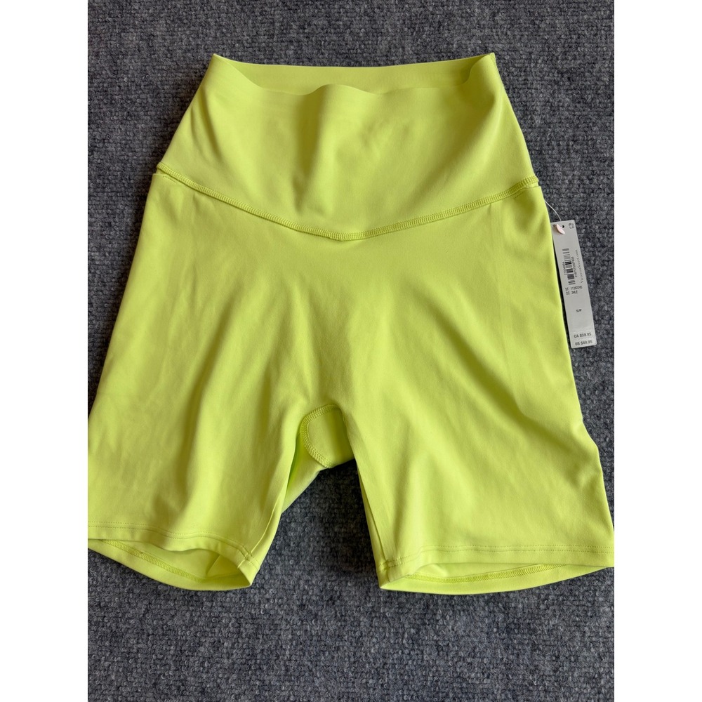 VSX Victoria's Secret Neon Lime Green High Waisted Biker Shorts Small NWT